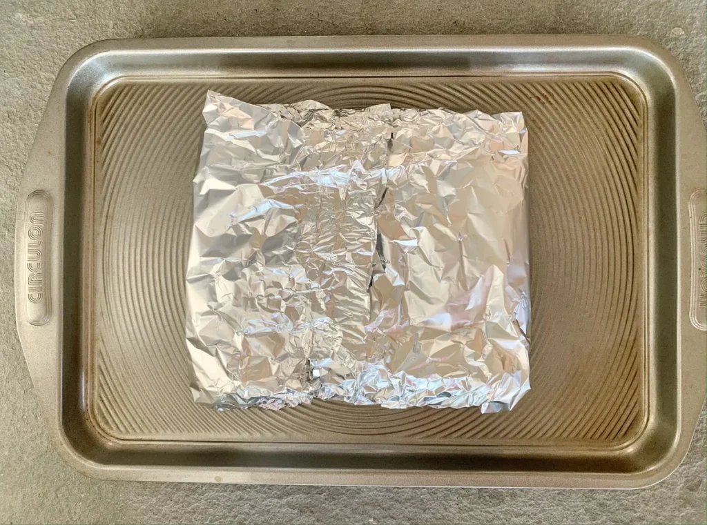 Baked Salmon wrapped in Aluminum Foil