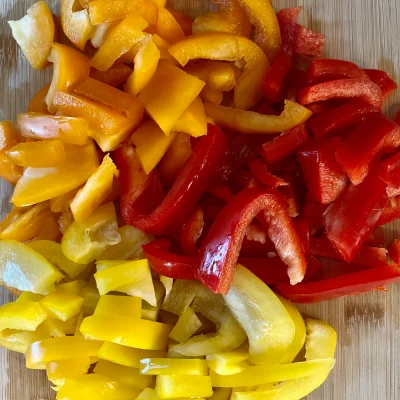 yellow and red peppers