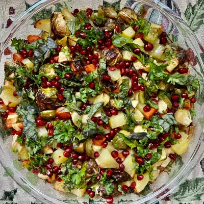 Roasted Vegetables with Pomegranate Seeds- Classic Mediterranean Dishes