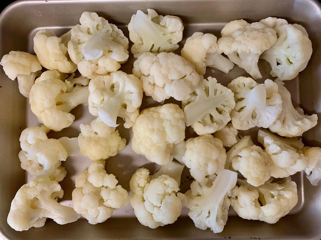 raw cauliflower for crispy fried cauliflower recipe