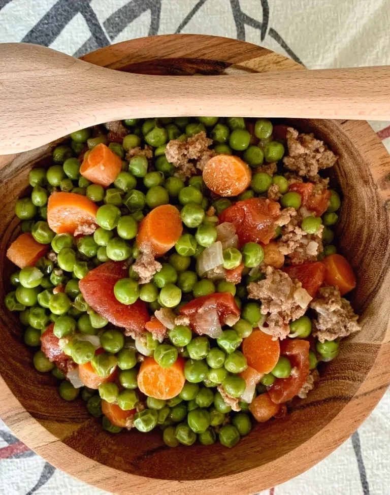 English peas with ground meat recipe