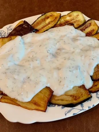 pan fried eggplant servings