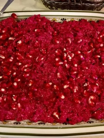 beet salad recipe on a beautiful plate