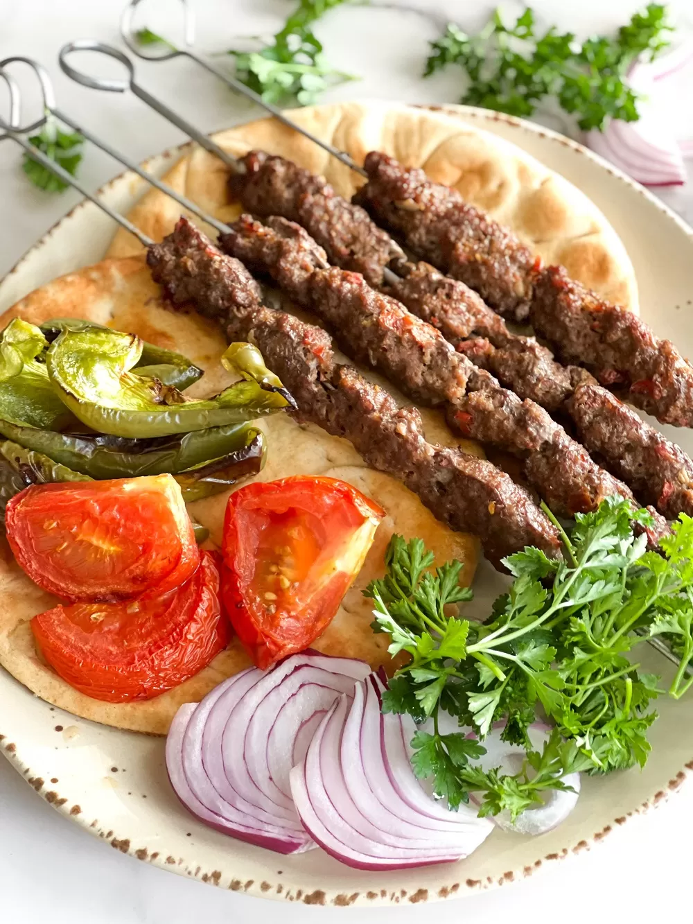 Spiced Ground Beef Skewers