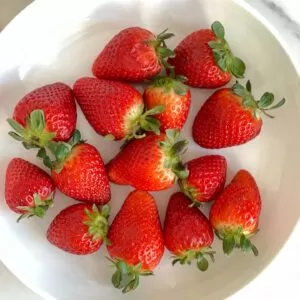 image of washed strawberries